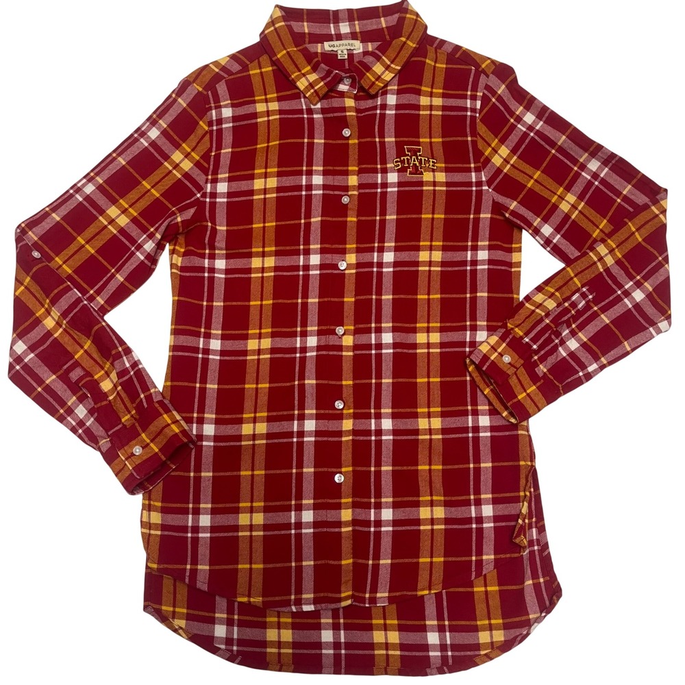 Iowa State Cyclones Plaid Button Down Small